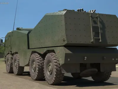  Morana Green Dirty Military Howitzer Rigged 