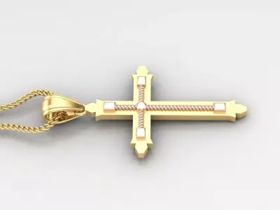 Cross Light Gold 4CP080 3DM STL 3D print model