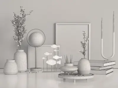 decorative set 02 3D model