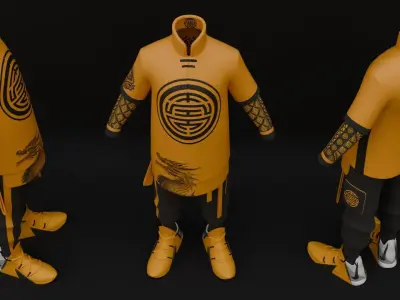 Sci-Fi jacket shirt pants 3D model