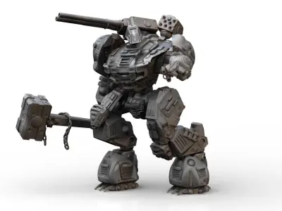 Mech- Kuznets Hammer Mech Miniature 3D print model