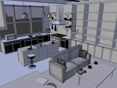 Studio Apartment Design  3D model