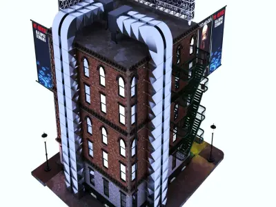 New York Old Classic Building  3D model
