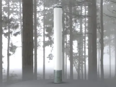 Street Light 10 Galvanized 180mm Low-poly 3D model