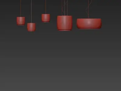 Vetreria four pendant lights 3D model
