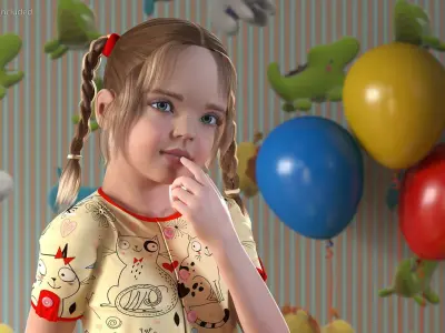 Child Girl 3D model