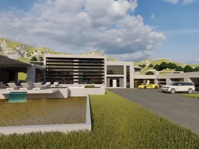 Casa Scene-villa-modern house 3D model 63