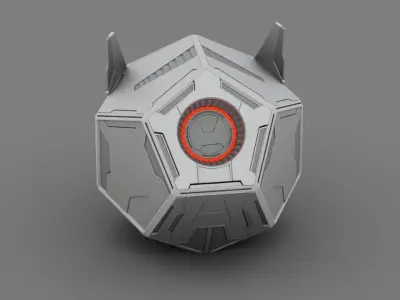 Spy robot  rigged- animated character 3D model