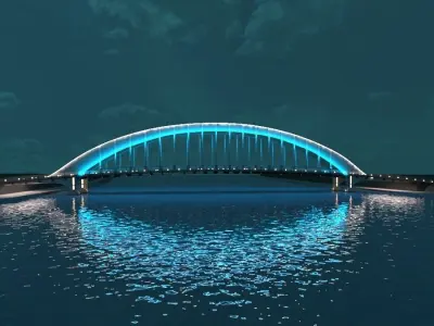 Bridge Model - Vray 3D model