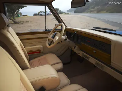  Vintage Family Station Wagon Blue 