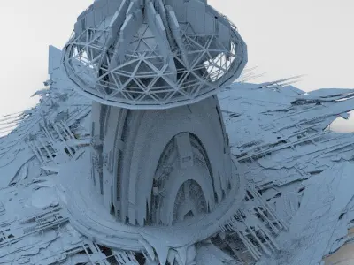 Sci Fi Locust hive 5 models  3D model