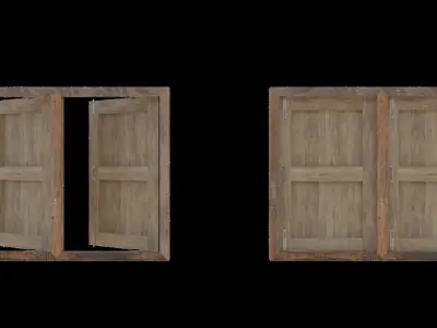 Wood Windows 3D model