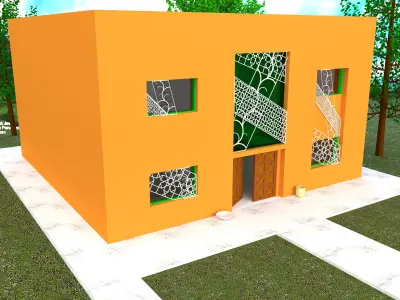 3d chic home exterior 2 3D model