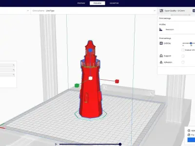 MARINE LIGHTHOUSE 3D print model