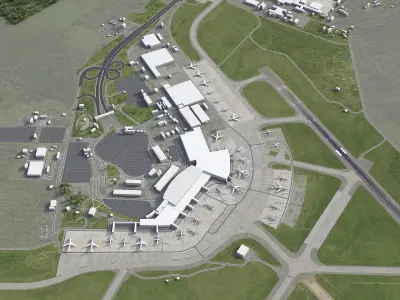 Buenos Aires Airport Low-poly 3D model