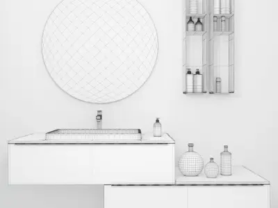 Bathroom furniture set Arcom eLy 5 3D model