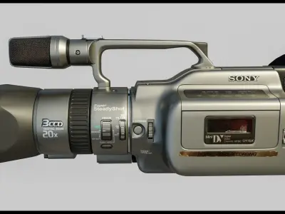 Sony Vx1000 Low-poly 3D model