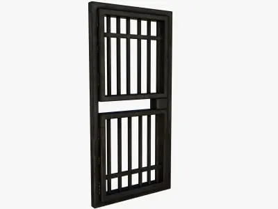 Medieval Door Low-poly 3D model 45