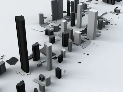 Gold Coast Streets and Buildings 3D model