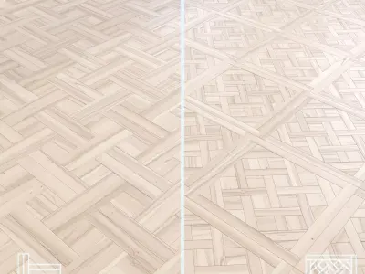 Parquet - Laminate - Wooden floor 2 in 1 Low-poly 3D model 204