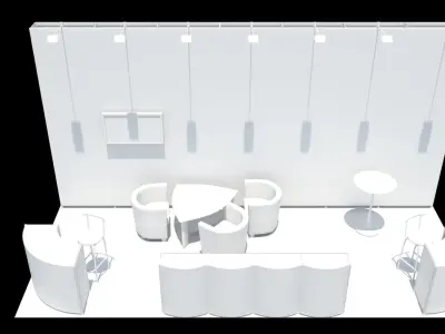 Exhibition stand design 3D model