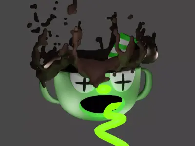 crazy glass Low-poly 3D model