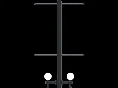  Ornate street light fixture urban design lighting for street Low-poly 3D model