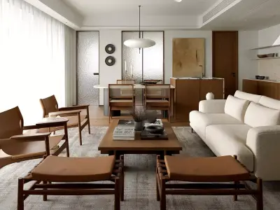 Interior Living Room Scene  3D model