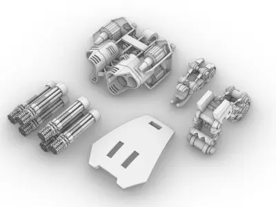 Sci-fi Minigun 3D print model
