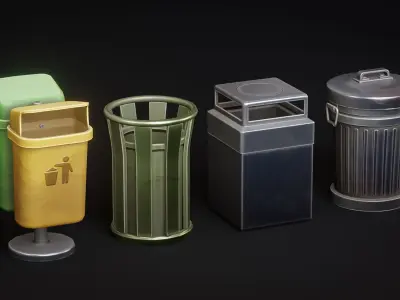 Trash Props - Urban - Stylized Pack Low-poly 3D model