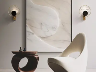 Art Deco Wall Light - Villa Lumi 3D model