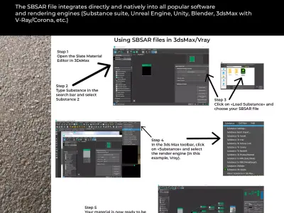 PEBBLES STONE PACK 10 PBR TEXTURES 8K 4K Texture
