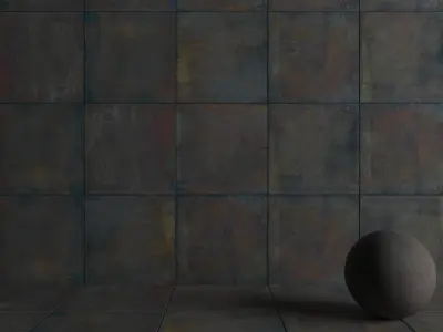 Wall Tiles Museum Iron Denim 80x80 Texture