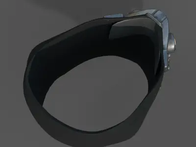 Gas mask respirator scifi futuristic  Low-poly 3D model