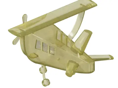 Transparent Space Aircraft Toy 3D model