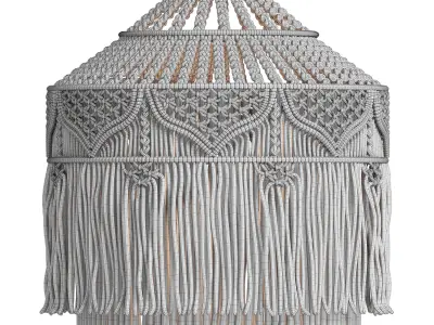 macrame chandelier 05 3D model