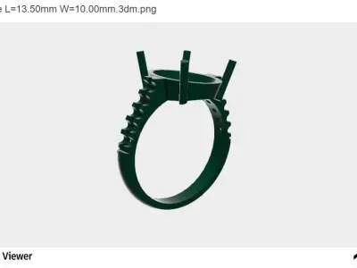 women Wedding Ring With Oval Cut Center Stone 3D print model