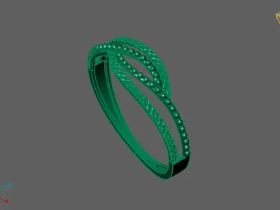 Women Ring Fancy Ring Plain light weight STL 3DM Printable 3D print model 13