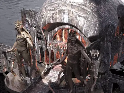 Demi Gods Halls Kitbash Halls of power  3D model