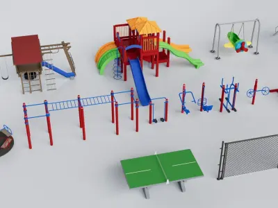 Sports Stadium Pack Collection - Game Ready 3D model