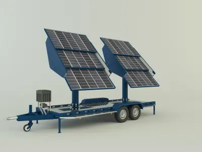 Solar panel carrier 3D model
