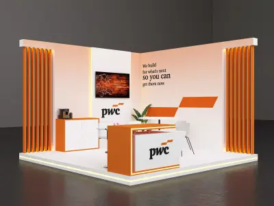  booth 4x4 open 2 side  3D model