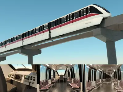 MONORAIL san francisco light rail project 3D model