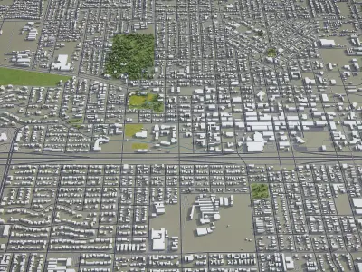 Visalia  Low-poly 3D model