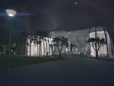 modern building of Art school   konzervatorium 3D model