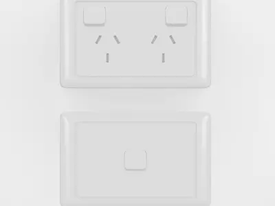 Electric Wall Outlets Low-poly 3D model