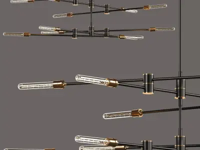 Restoration Hardware KINETIC 2-TIER CHANDELIER 3D model