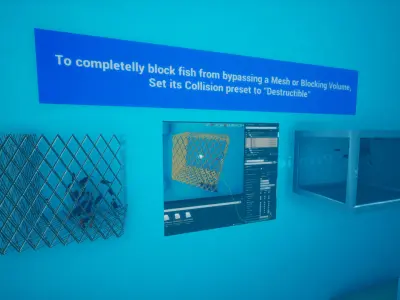 Fish School System V2 - UE4 Niagara AI Low-poly 3D model