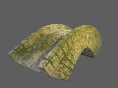 stone bridge Low-poly 3D model