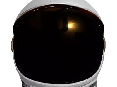 Worn Astronaut Helmet PBR Model Low-poly 3D model